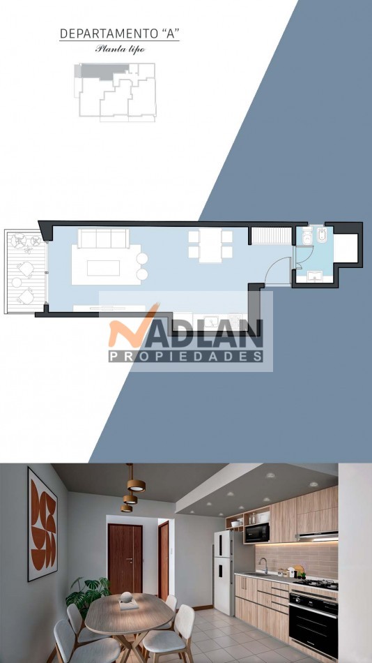 Almagro emprendimiento preventa de pozo monoambiente edificio en esquina con amenities